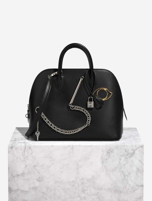 Hermès Bolide 1923 Smile 30 Tadelakt / Niloticus Lizard Black Front | Sell your designer bag
