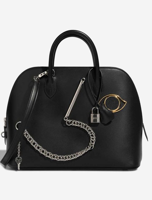 Hermès Bolide 1923 Smile 30 Tadelakt / Niloticus Lizard Black Front | Sell your designer bag