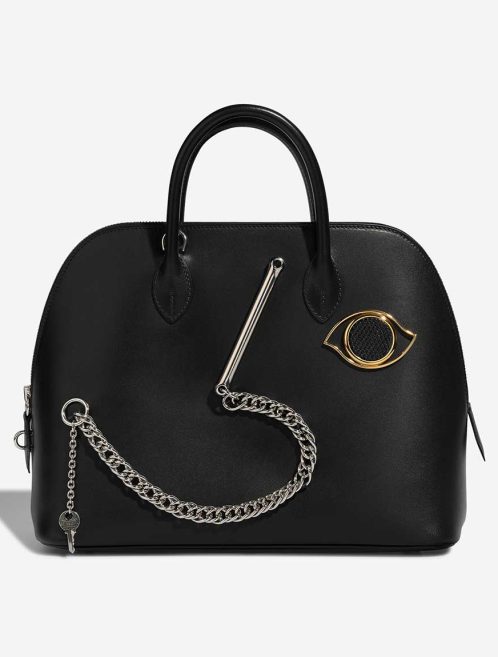 Hermès Bolide 1923 Smile 30 Tadelakt / Niloticus Lizard Black Front | Sell your designer bag