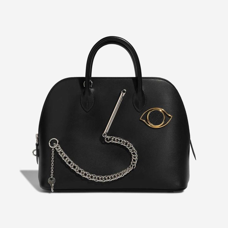 Hermès Bolide 1923 Smile 30 Tadelakt / Niloticus Lizard Black Front | Sell your designer bag
