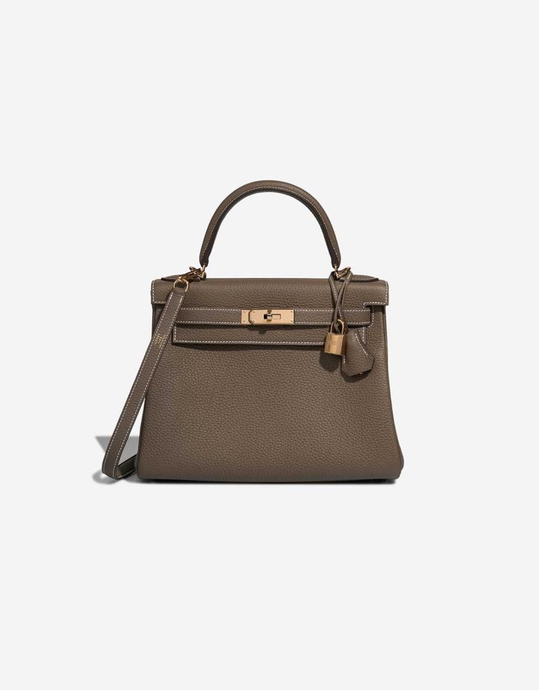 Hermès Kelly 28 Taurillon Clémence Étoupe Front | Sell your designer bag