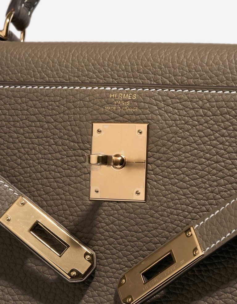 Hermès Kelly 28 Taurillon Clémence Étoupe Logo | Sell your designer bag