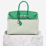 Hermès Birkin Fray 35 Swift / Toile Vert Menthe Front | Sell your designer bag