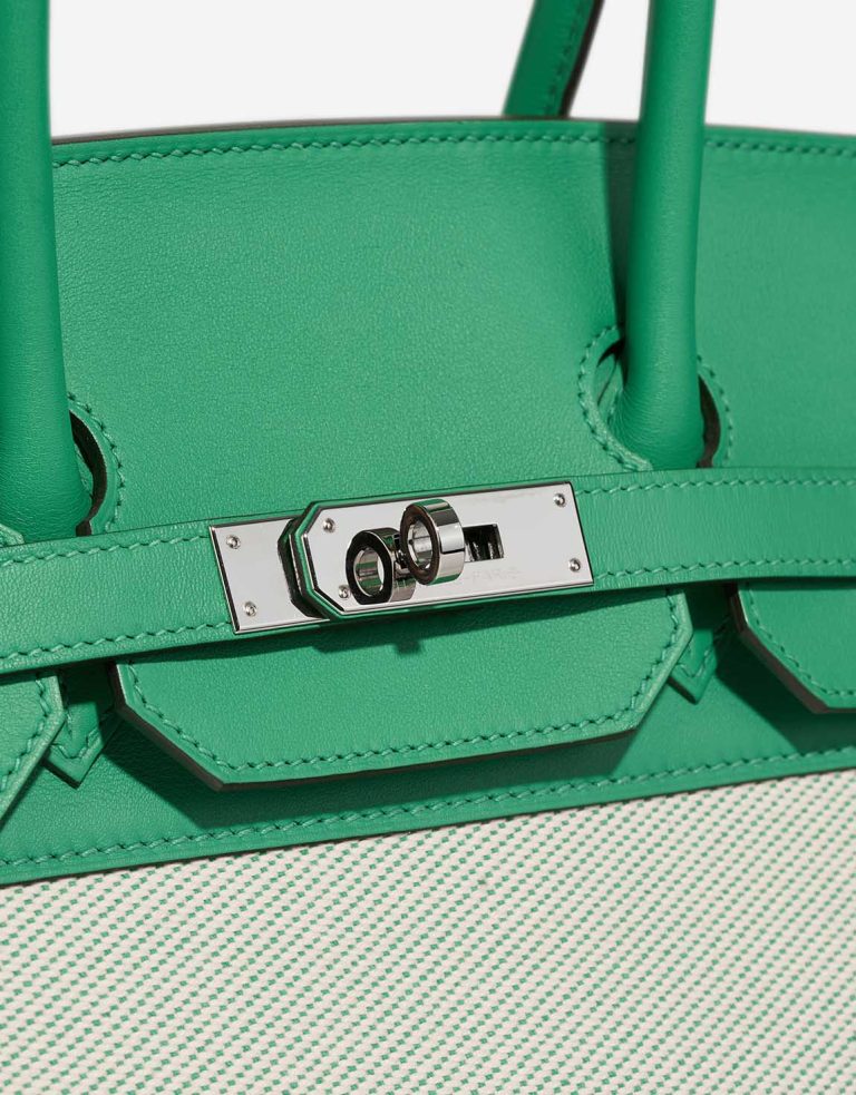 Hermès Birkin Fray 35 Swift / Toile Vert Menthe Closing System | Sell your designer bag