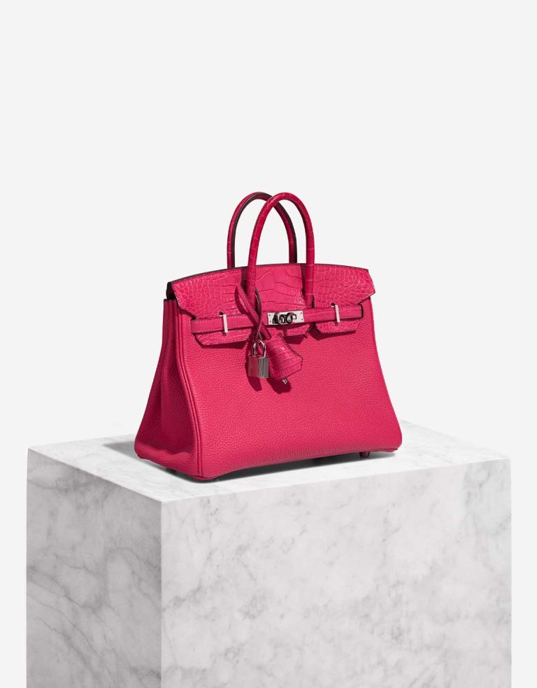 Hermès Birkin Touch 25 Matte Alligator / Togo Framboise Front | Sell your designer bag