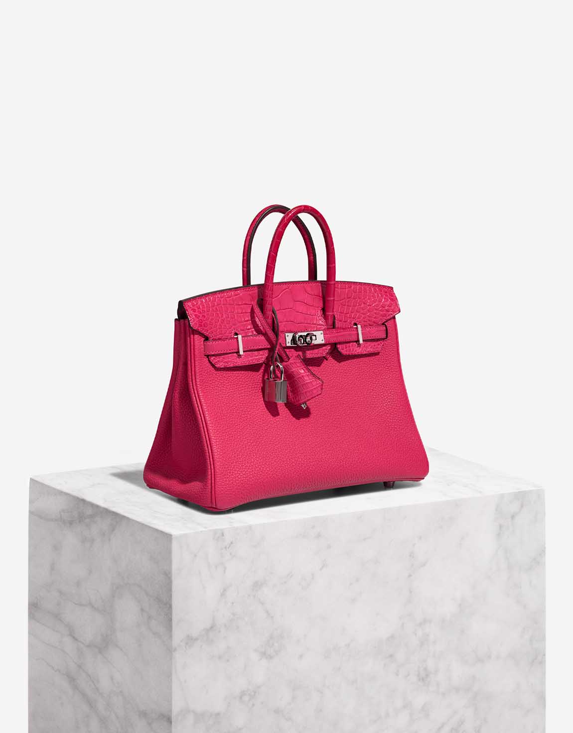 Hermès Birkin Touch 25 Matte Alligator / Togo Framboise | SACLÀB