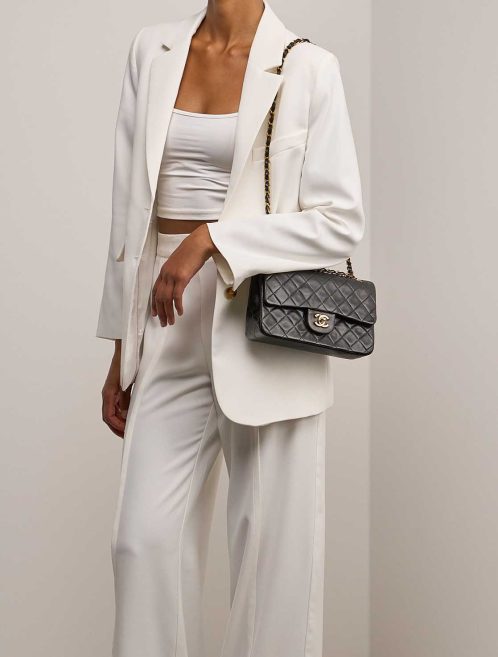 Chanel Timeless Small Lamb Black on Model | Sell your designer bag