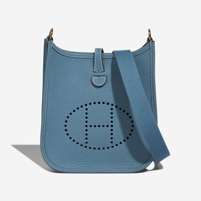 Hermès Evelyne 16 Taurillon Clémence Bleu Jean Front | Sell your designer bag