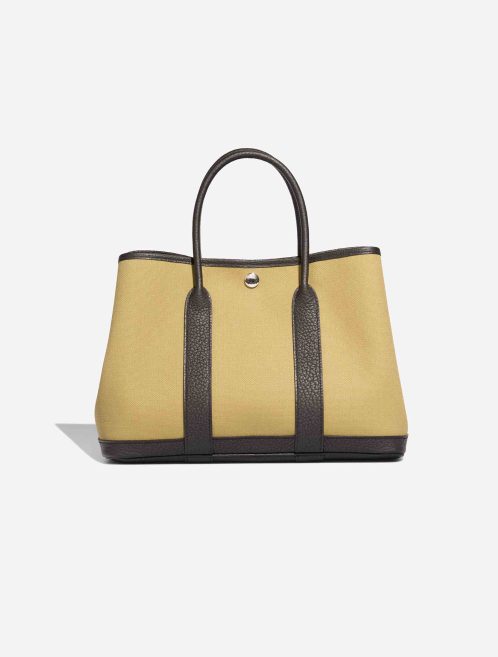 Hermès Garden Party 30 Toile / Veau Négonda Poussière / Black Front | Sell your designer bag