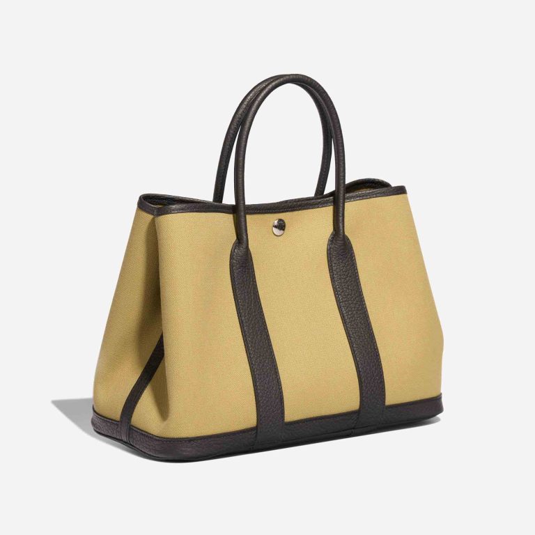 Hermès Garden Party 30 Toile / Veau Négonda Poussière / Black | Sell your designer bag