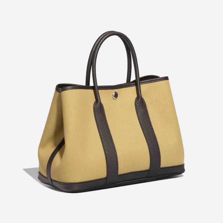 Hermès Garden Party 30 Toile / Veau Négonda Poussière / Black | Sell your designer bag