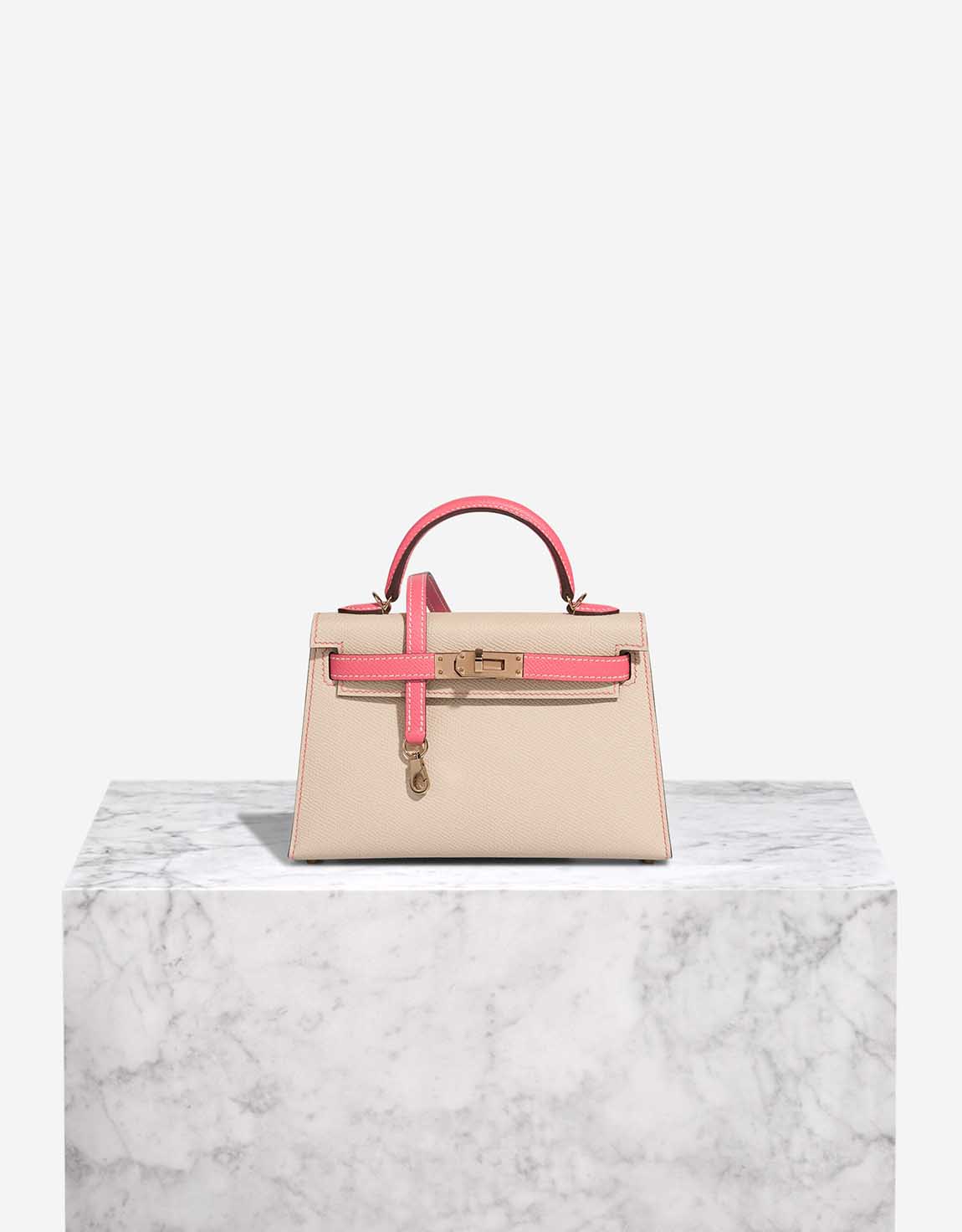 Hermès Kelly HSS Mini Epsom Nata / Rose Azalée | SACLÀB