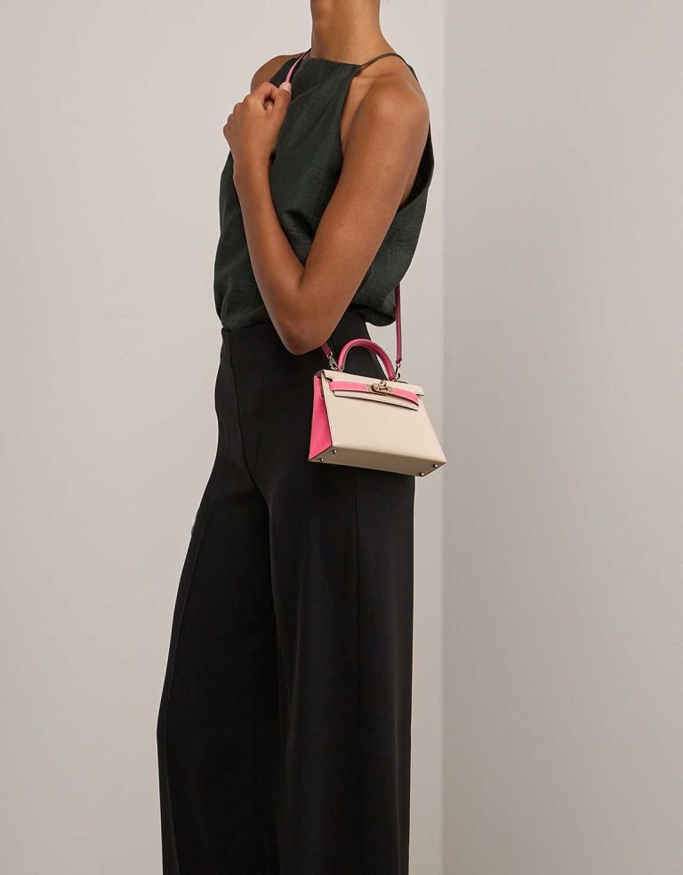 Hermès Kelly HSS Mini Epsom Nata / Rose Azalée on Model | Sell your designer bag