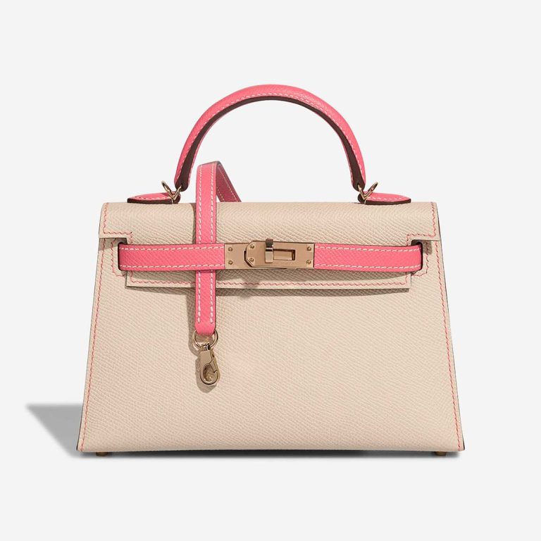 Hermès Kelly HSS Mini Epsom Nata / Rose Azalée Front | Sell your designer bag