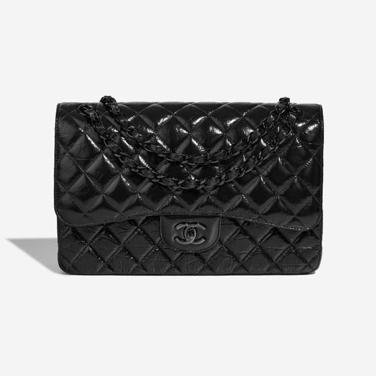 Chanel Timeless Jumbo Patent So Black Front | Sell your designer bag