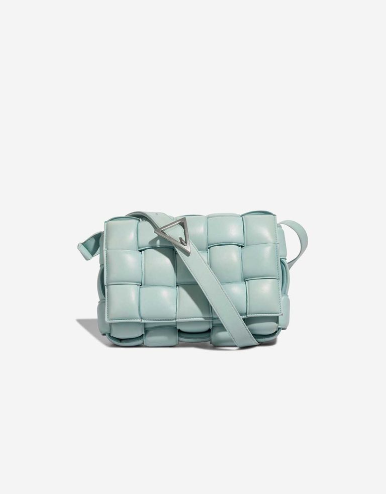 Bottega Veneta Cassette Calf Turquoise Front | Sell your designer bag