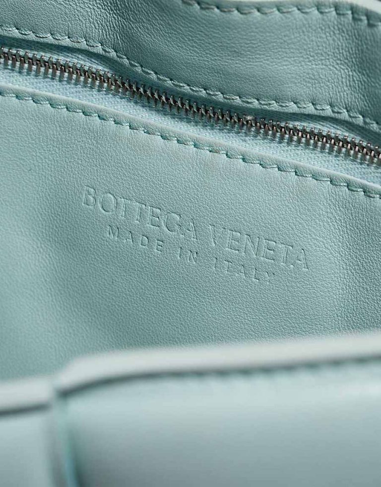 Bottega Veneta Cassette Calf Turquoise Logo | Sell your designer bag