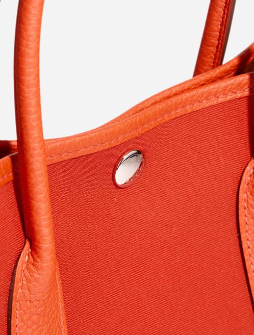 Hermès Garden Party 30 Toile / Taurillon Clémence Orange Mécano / Cuivre / Capucine Closing System | Sell your designer bag