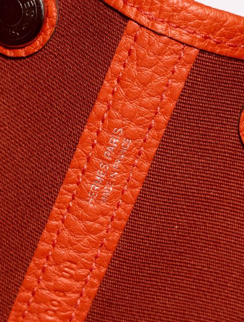 Hermès Garden Party 30 Toile / Taurillon Clémence Orange Mécano / Cuivre / Capucine Logo | Sell your designer bag