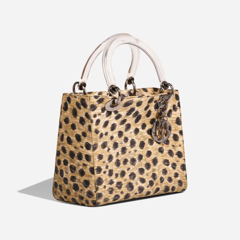 Dior Lady Medium Canvas Black / Brown | Sell your designer bag