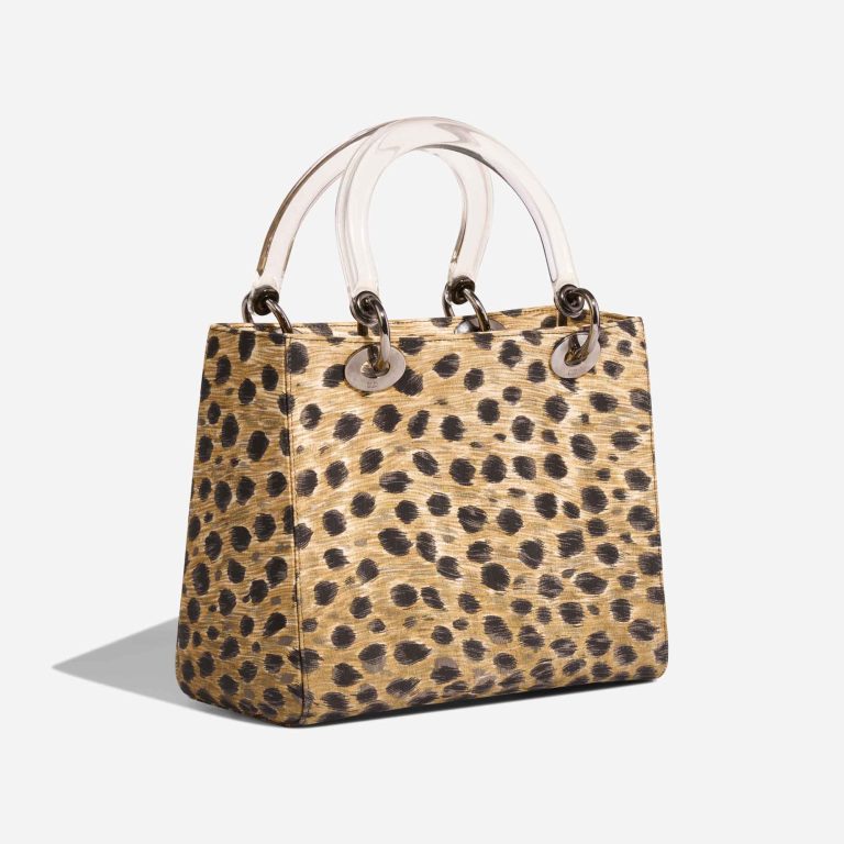 Dior Lady Medium Canvas Black / Brown | Sell your designer bag