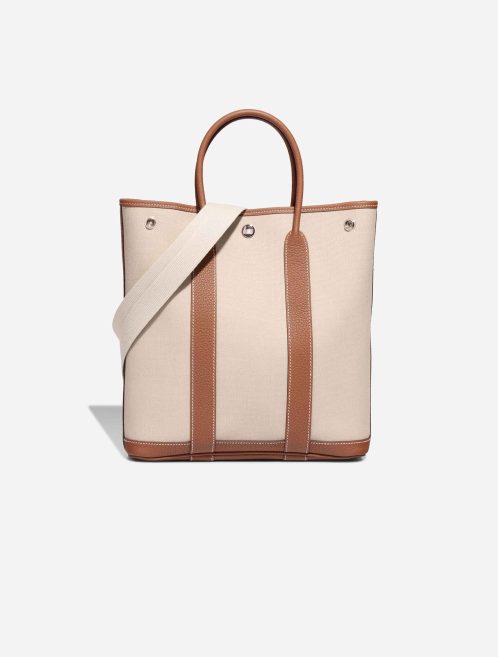Hermès Garden File 28 Strap Toile / Clémence Béton / Gold Front | Sell your designer bag