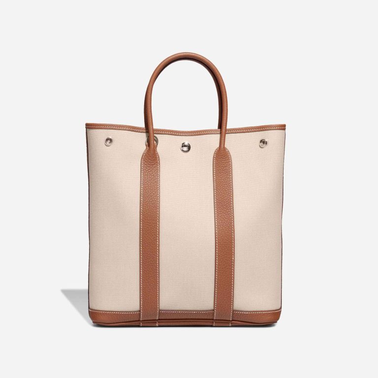 Hermès Garden File 28 Strap Toile / Clémence Béton / Gold | Sell your designer bag