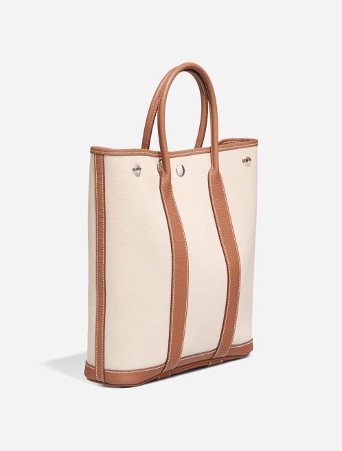 Hermès Garden File 28 Strap Toile / Clémence Béton / Gold | Sell your designer bag