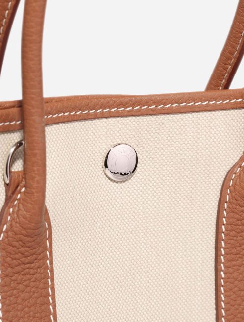 Hermès Garden File 28 Strap Toile / Clémence Béton / Gold Closing System | Sell your designer bag
