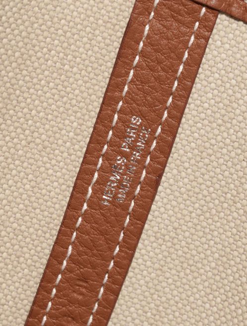 Hermès Garden File 28 Strap Toile / Clémence Béton / Gold Logo | Sell your designer bag
