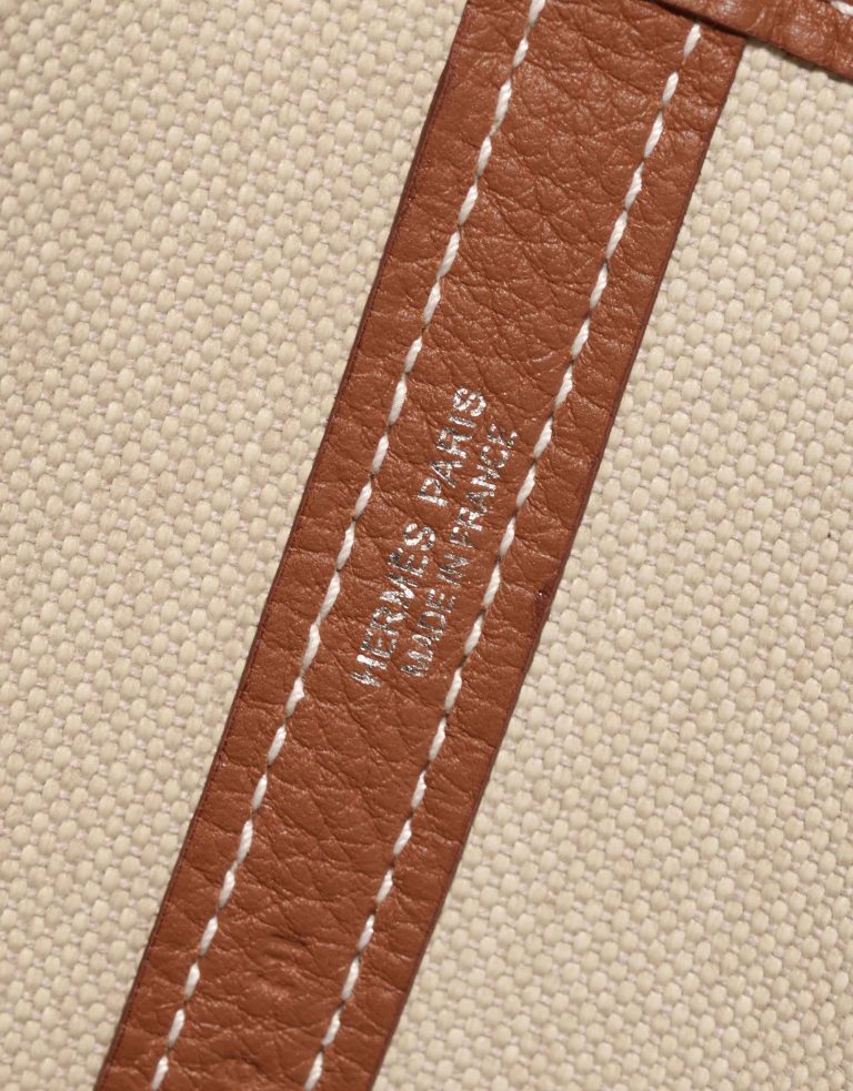 Hermès Garden File 28 Strap Toile / Clémence Béton / Gold Logo | Sell your designer bag