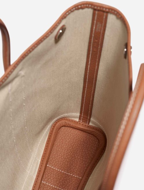 Hermès Garden File 28 Strap Toile / Clémence Béton / Gold Inside | Sell your designer bag