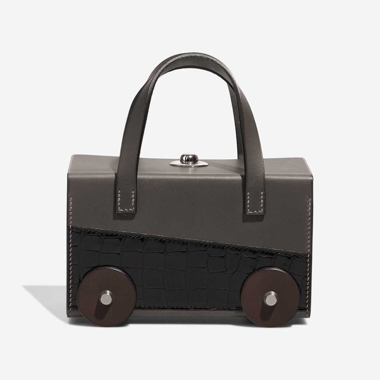 Hermès Petite h Minaudière Auto Alligator Mississippi / Vache Hunter Black / Gris Bougainvillier | Sell your designer bag