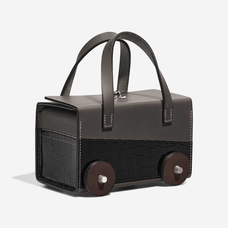Hermès Petite h Minaudière Auto Alligator Mississippi / Vache Hunter Black / Gris Bougainvillier | Sell your designer bag