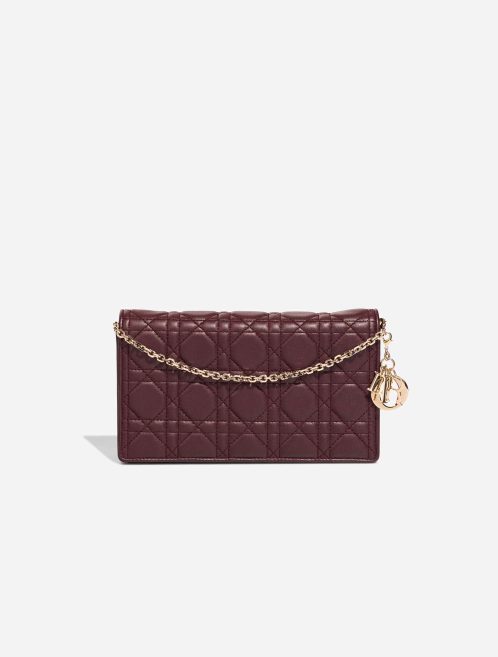 Dior Lady Pouch Lamb Burgundy Front | Sell your designer bag