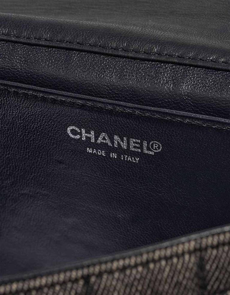 Chanel Chocolate Bar Medium Denim Grey Logo | Sell your designer bag