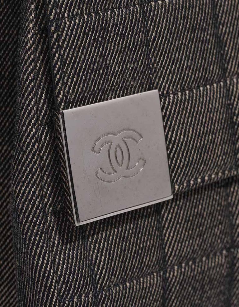 Chanel Chocolate Bar Medium Denim Grey Signs of wear | Sell your designer bag
