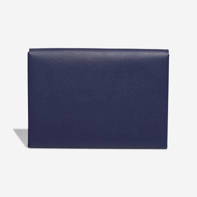 Hermès Calvi Pouch Epsom Bleu Saphir / Black Front | Sell your designer bag