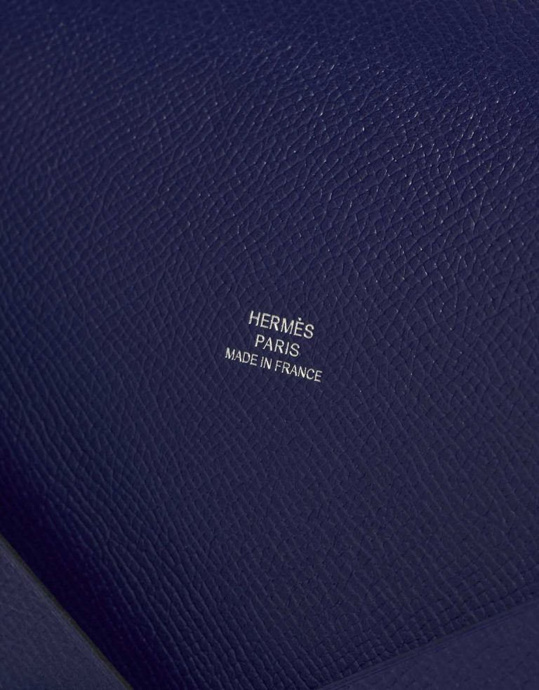 Hermès Calvi Pouch Epsom Bleu Saphir / Black Logo | Sell your designer bag