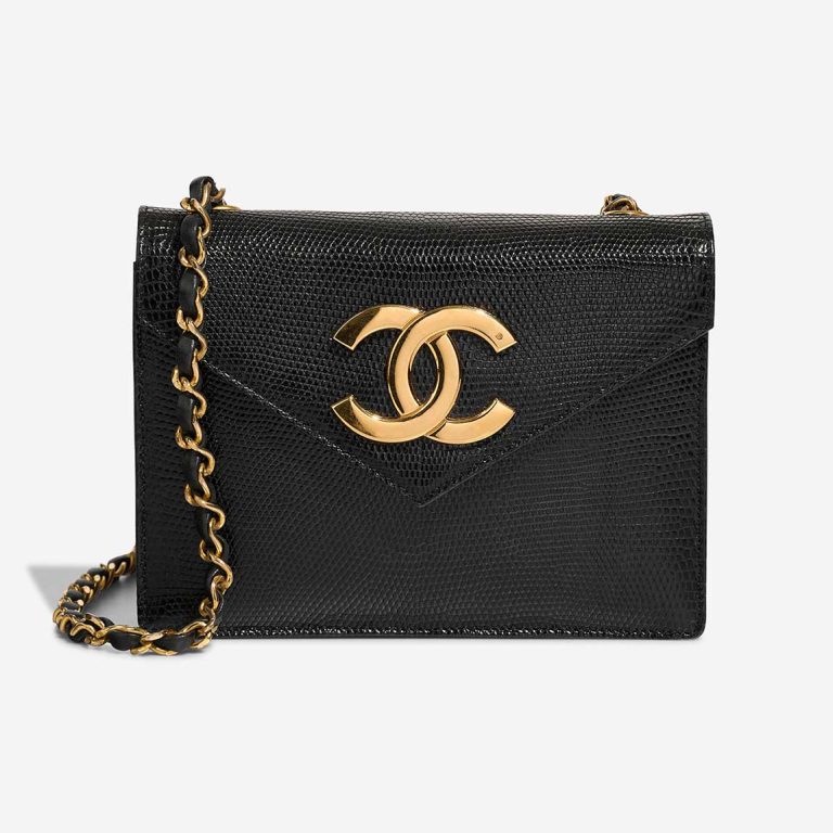 Chanel Timeless Mini Rectangular Python Black Front | Sell your designer bag