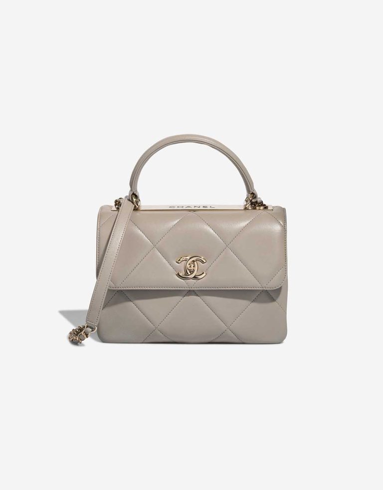 Chanel Trendy CC Medium Lamb Grey Front | Sell your designer bag