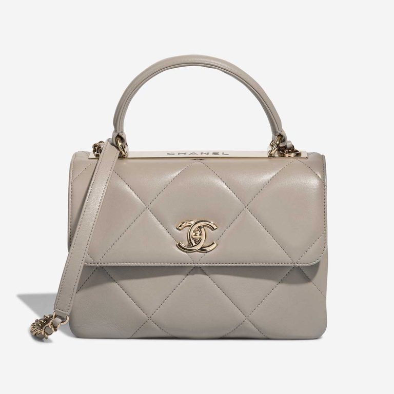 Chanel Trendy CC Medium Lamb Grey Front | Sell your designer bag