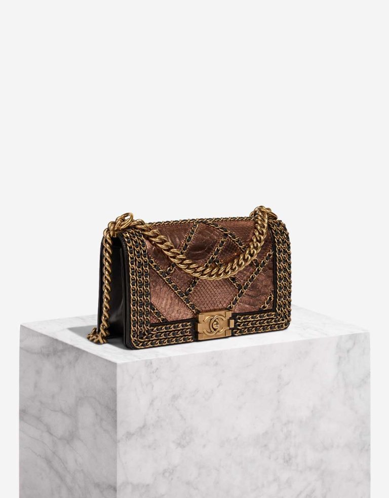 Chanel Boy Old Medium Python / Lamb Copper / Black Front | Sell your designer bag