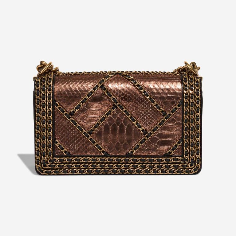 Chanel Boy Old Medium Python / Lamb Copper / Black | Sell your designer bag