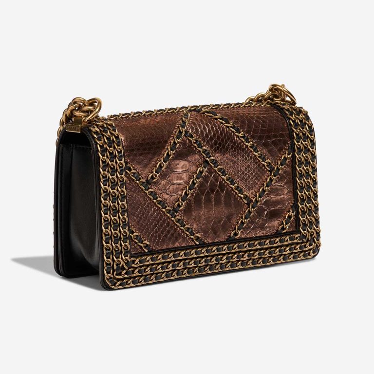 Chanel Boy Old Medium Python / Lamb Copper / Black | Sell your designer bag