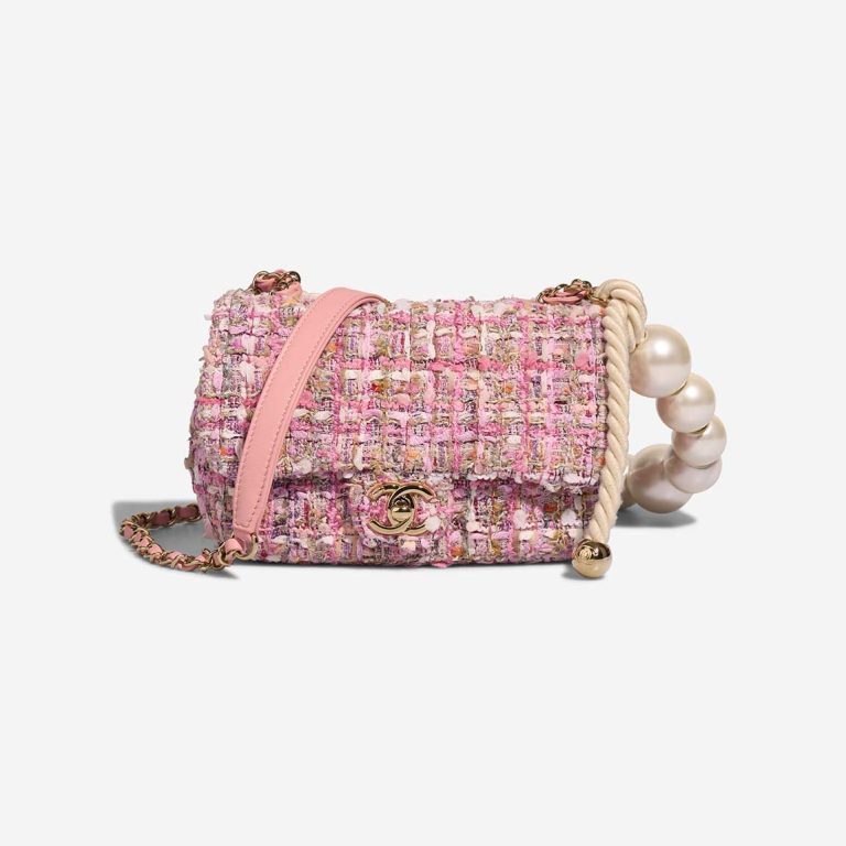 Chanel Timeless Mini Rectangular Tweed Pink / Multicolour Front | Sell your designer bag