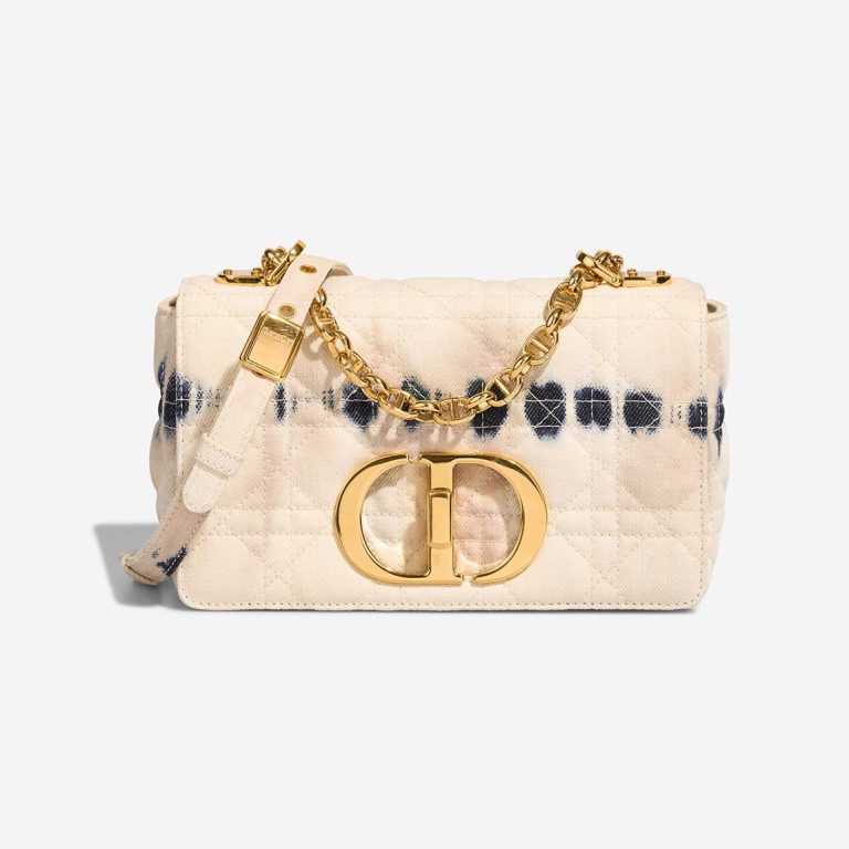 Dior Caro Small Denim Off White Front | Sell your designer bag