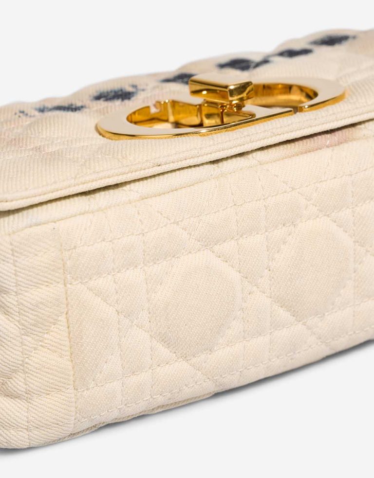 Dior Caro Small Denim Off White Signs of wear | Sell your designer bag