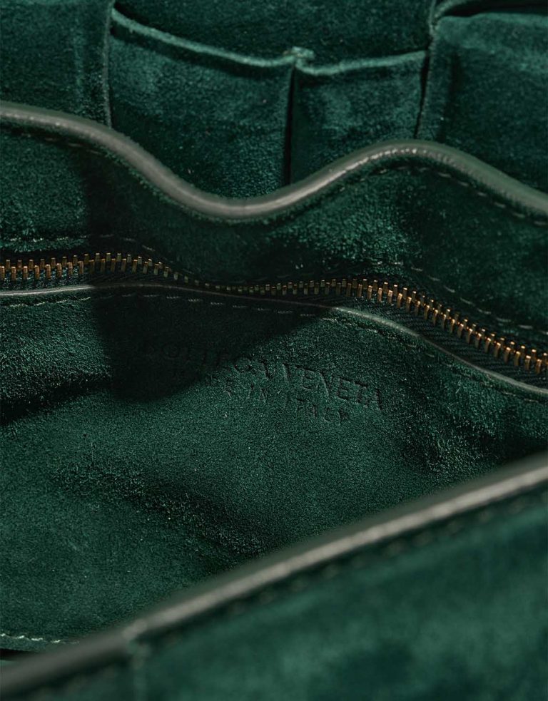Bottega Veneta Cassette Suede Dark Green Logo | Sell your designer bag