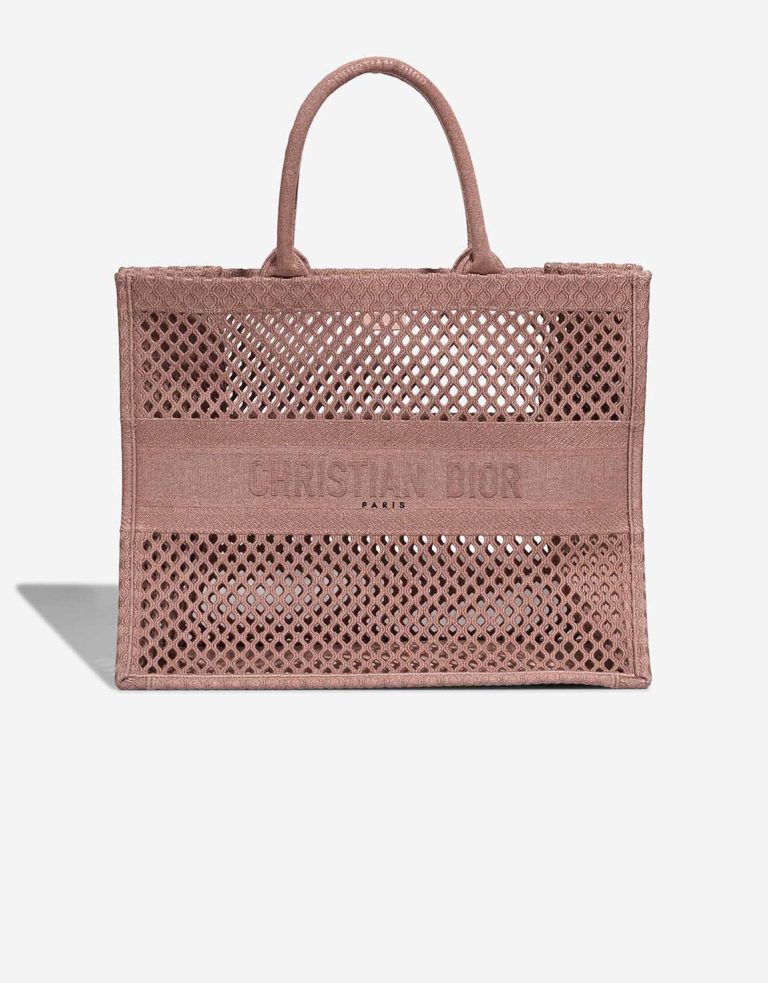 Dior Book Tote Large Canvas Beigerosé Front | Sell your designer bag